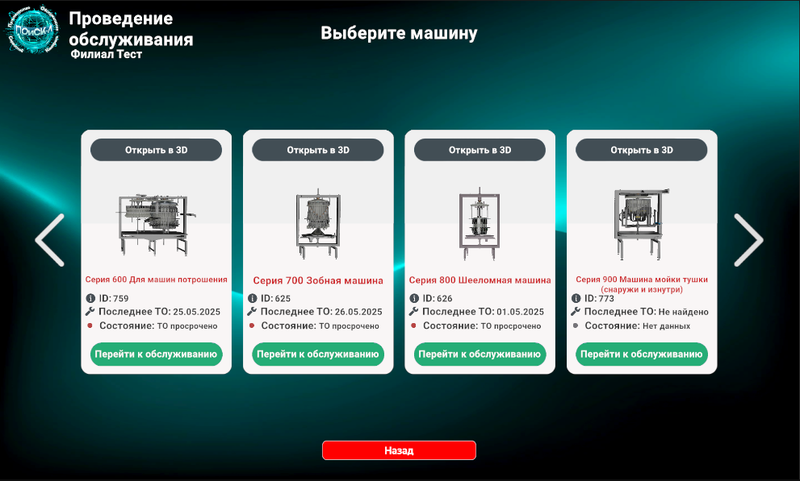 Список оборудования